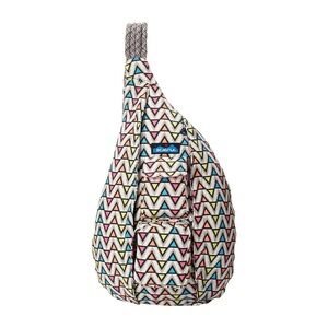 KAVU Multicolor Geometric Rope Sling Bag